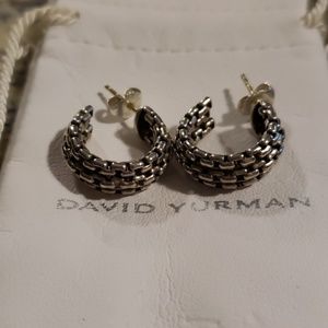 David Yurman Jewelry - David Yurman hoop earrings sterling silver David Yurman Jewelry - David Yurman hoop earrings sterling silver